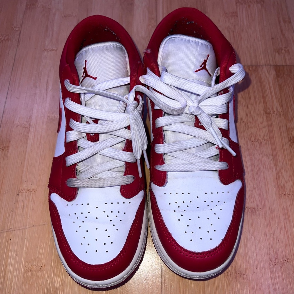 Red and White Jordan 1 Low